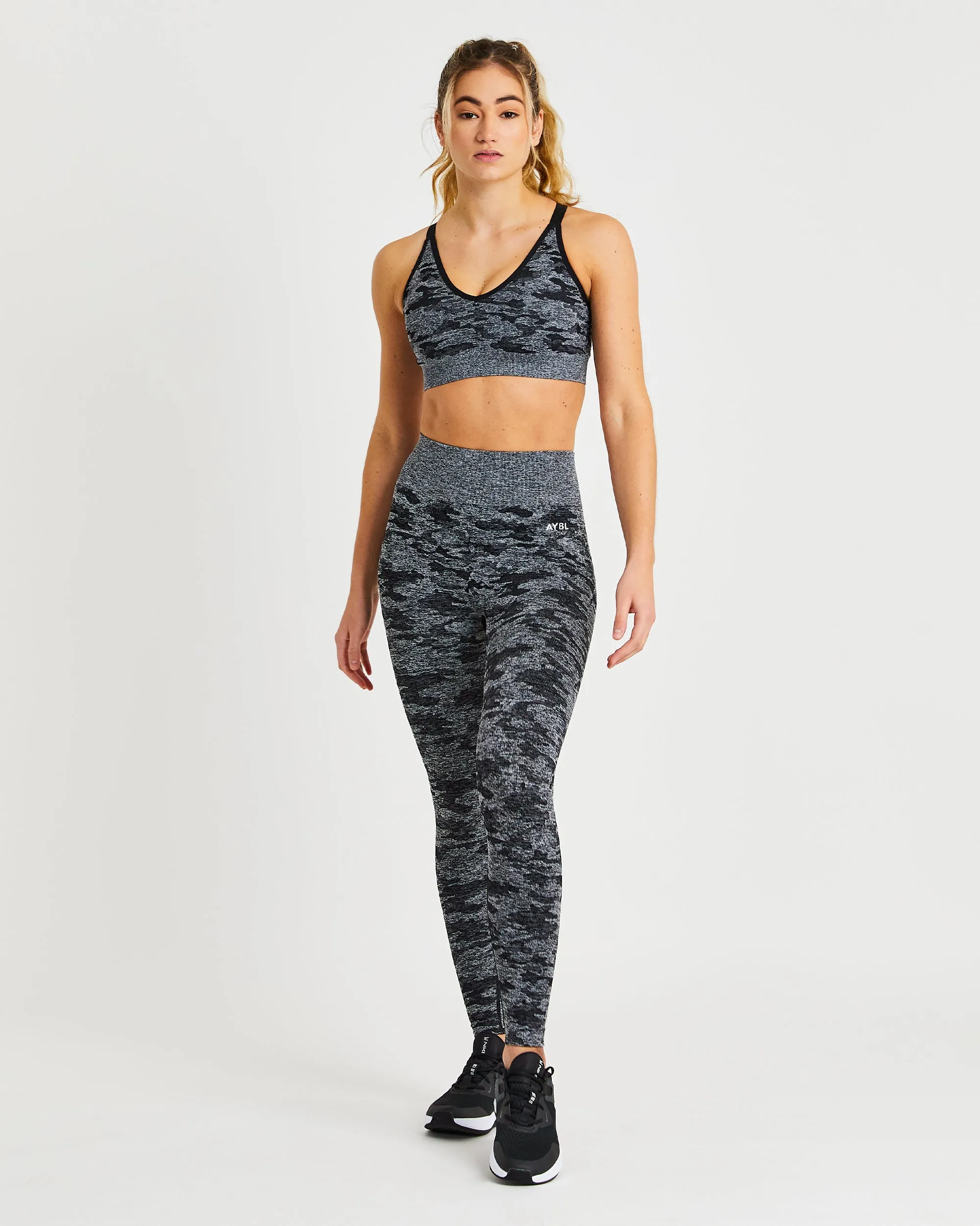 Evolve Camo Seamless Leggings - Black sold by AYBL product image thumbnail 3