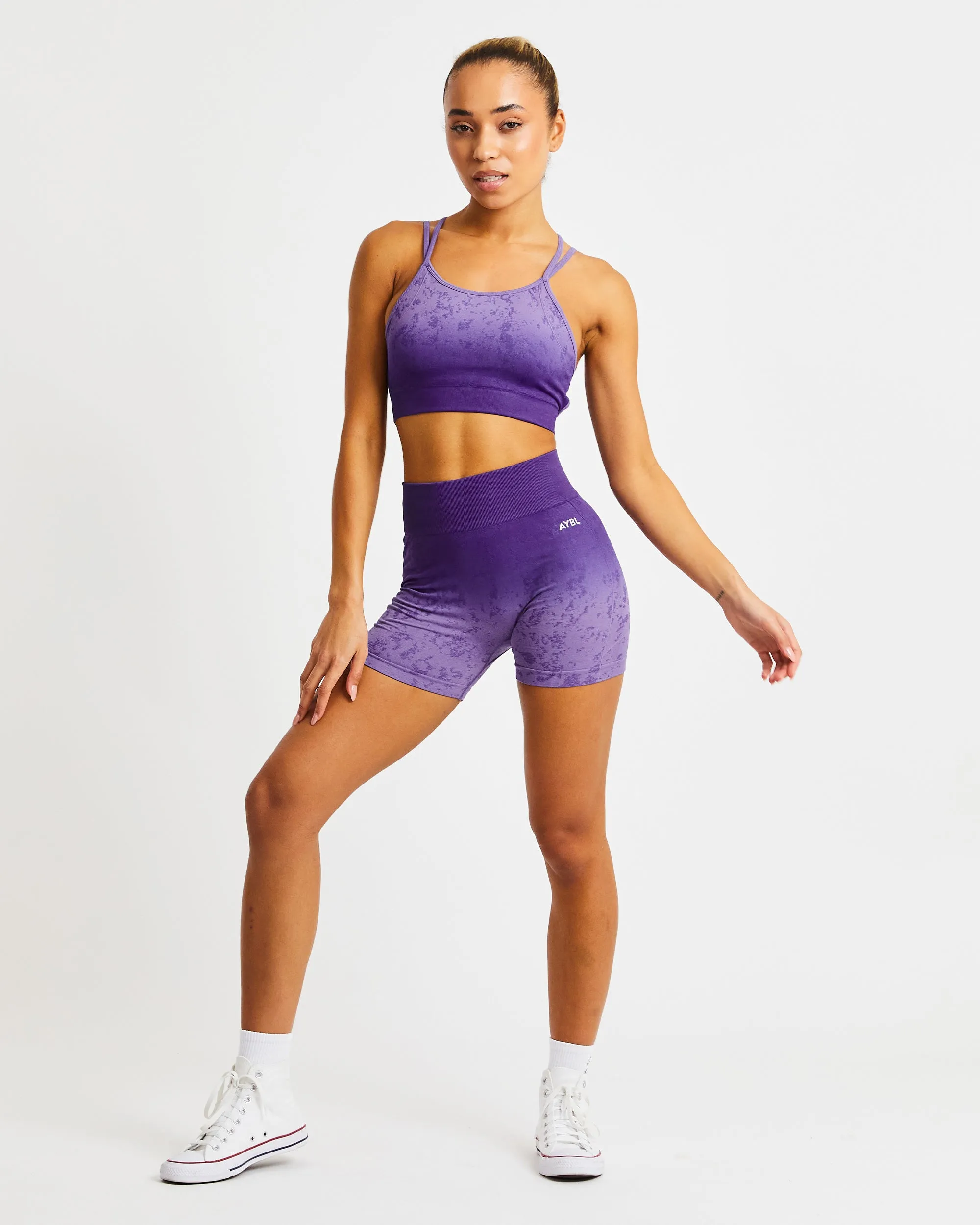Flare Seamless Shorts - Purple sold by AYBL product image thumbnail 3