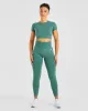 Empower Seamless Crop Top - Forest Green Marl sold by AYBL