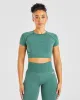 Empower Seamless Crop Top - Forest Green Marl sold by AYBL