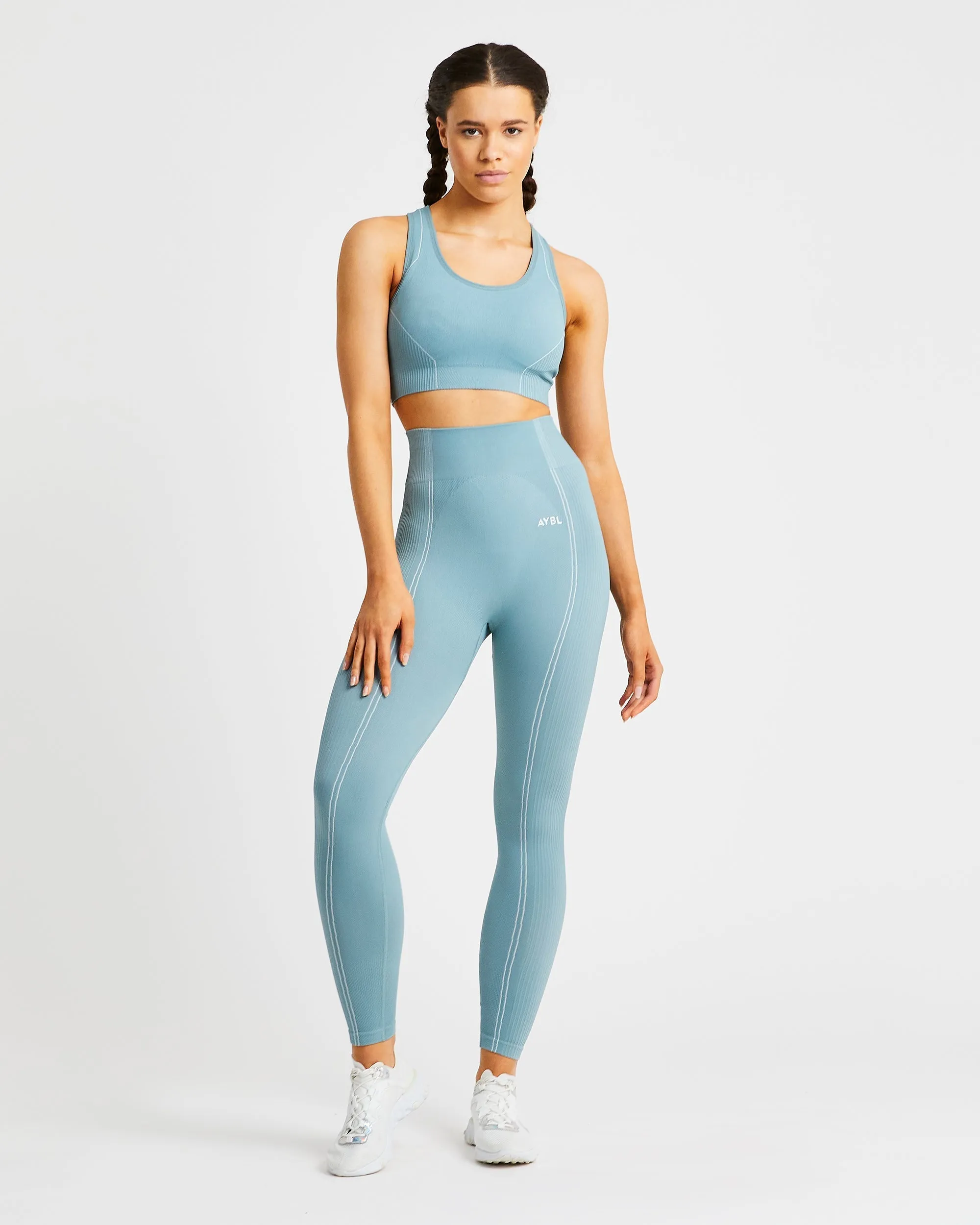 Reflex Seamless Sports Bra - Teal sold by AYBL product image thumbnail 3