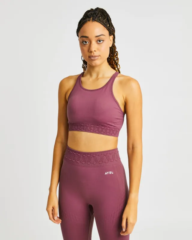 Elevate Seamless Sports Bra - Rose sold by AYBL