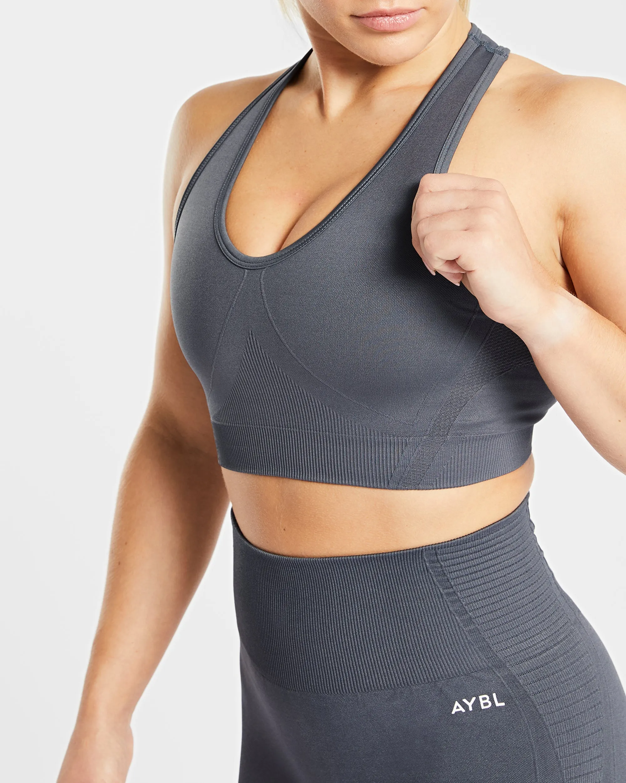 Balance V2 Seamless Sports Bra - Castlerock Grey sold by AYBL product image thumbnail 5