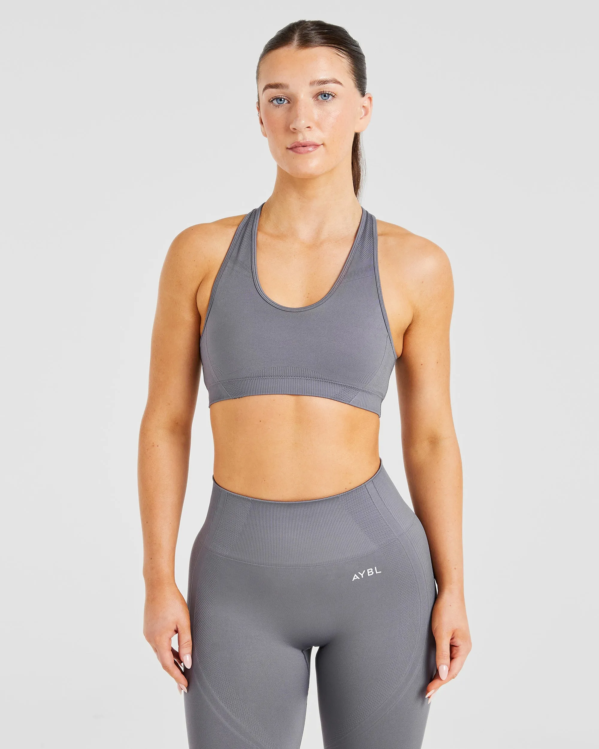 Balance V3 Seamless Sports Bra - Charcoal Grey sold by AYBL