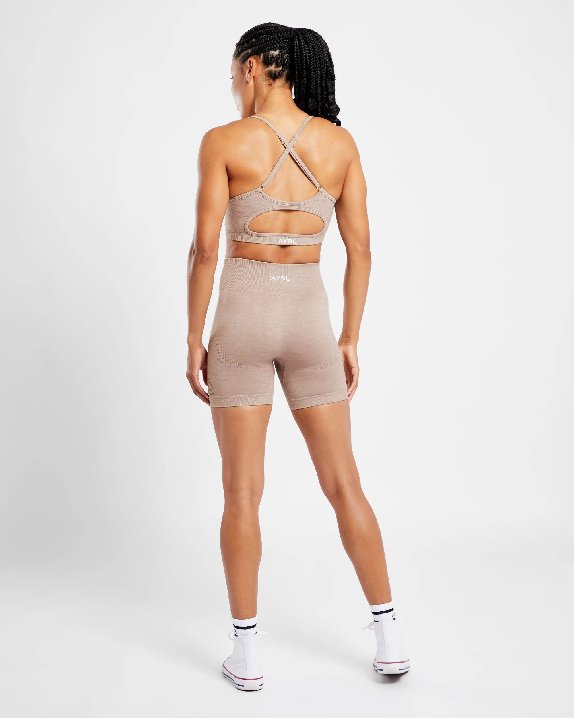 Revive Seamless Sports Bra - Warm Taupe Marl sold by AYBL product image thumbnail 4