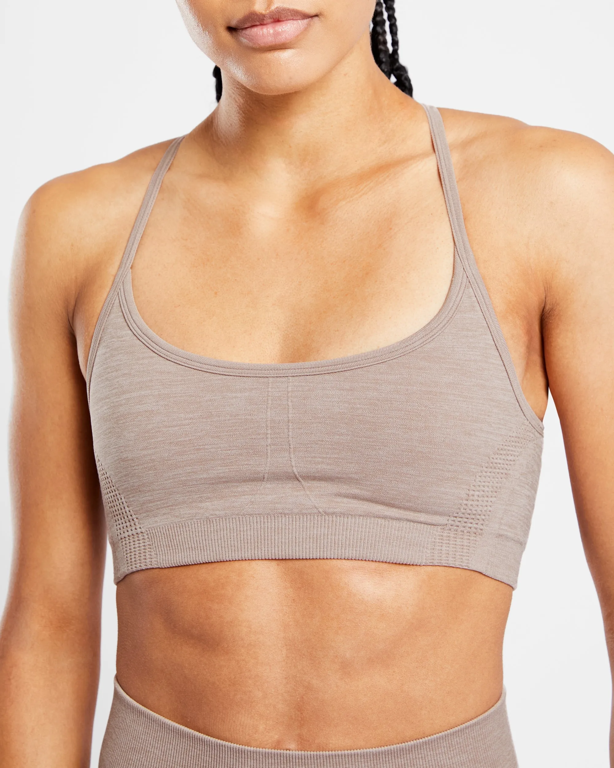 Revive Seamless Sports Bra - Warm Taupe Marl sold by AYBL product image thumbnail 5