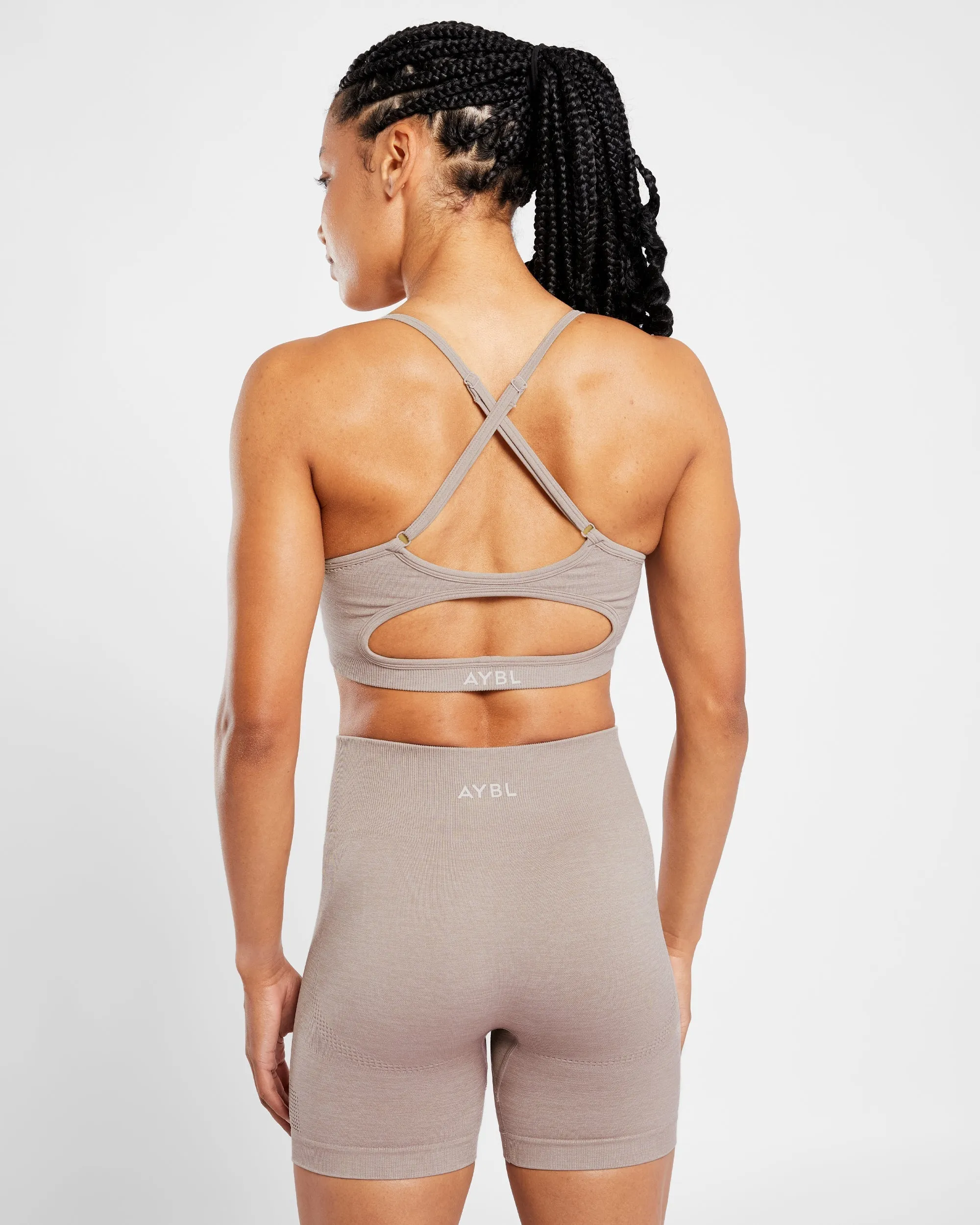 Revive Seamless Sports Bra - Warm Taupe Marl sold by AYBL product image thumbnail 2