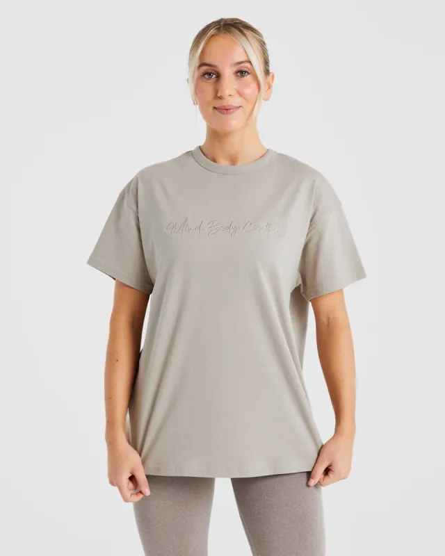 Mind Body Control Oversized T Shirt - Muted Oak sold by AYBL
