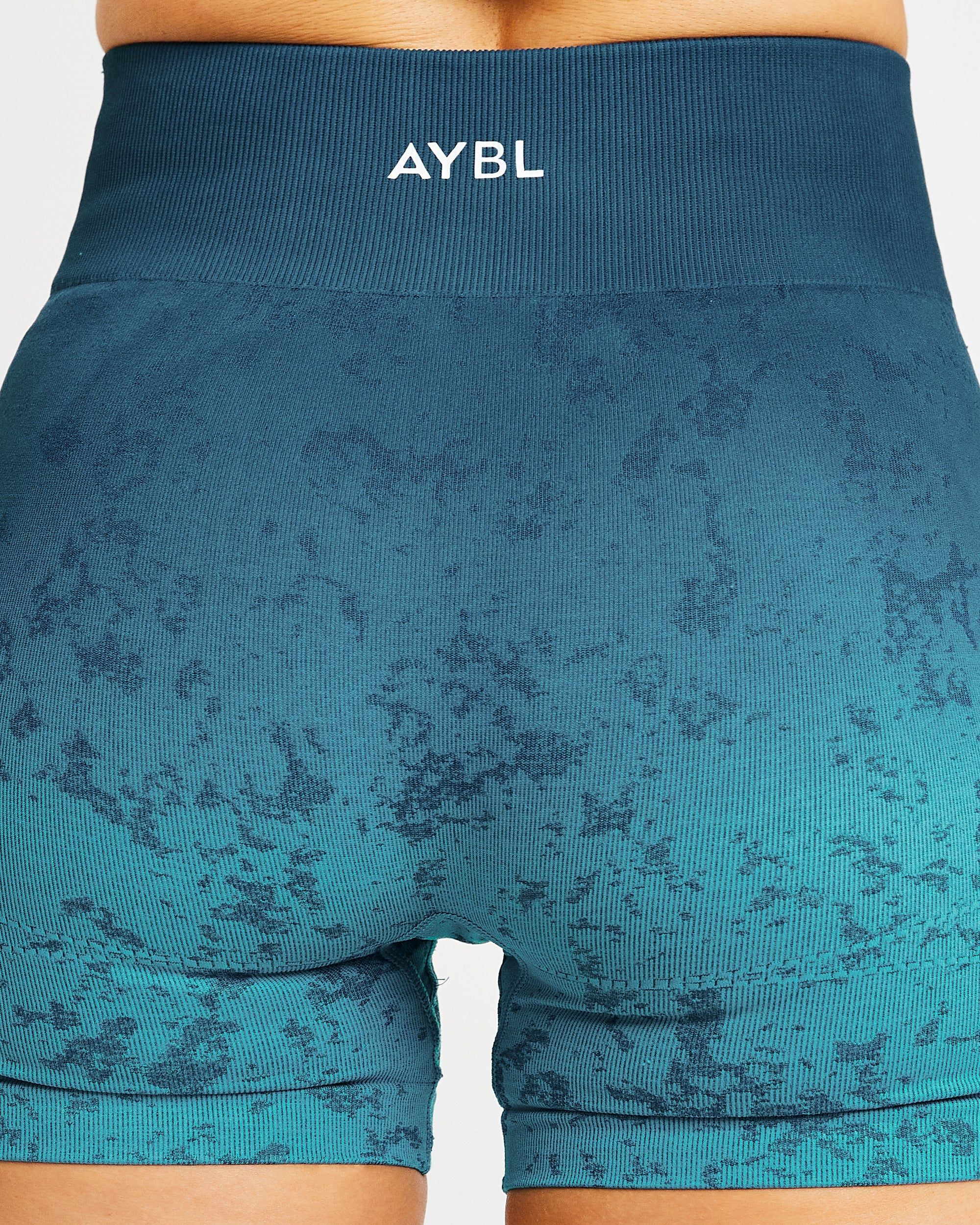 Flare Seamless Shorts - Teal sold by AYBL product image thumbnail 6