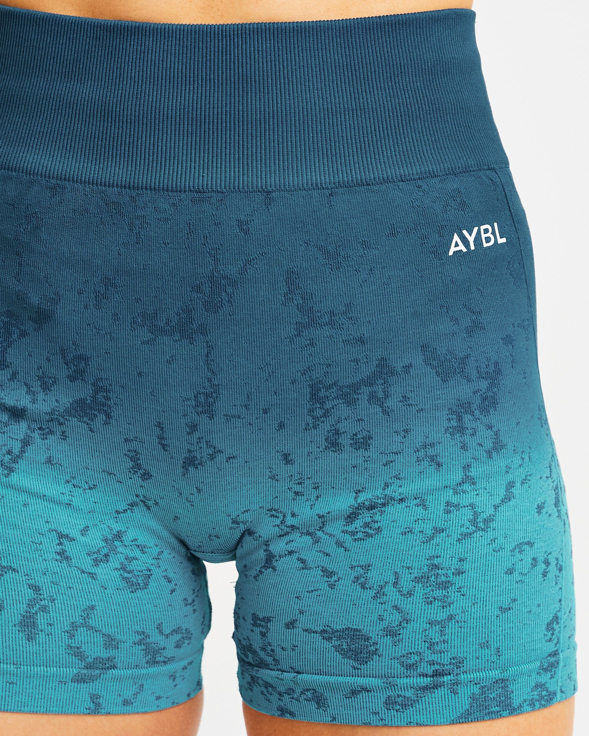 Flare Seamless Shorts - Teal sold by AYBL product image thumbnail 5