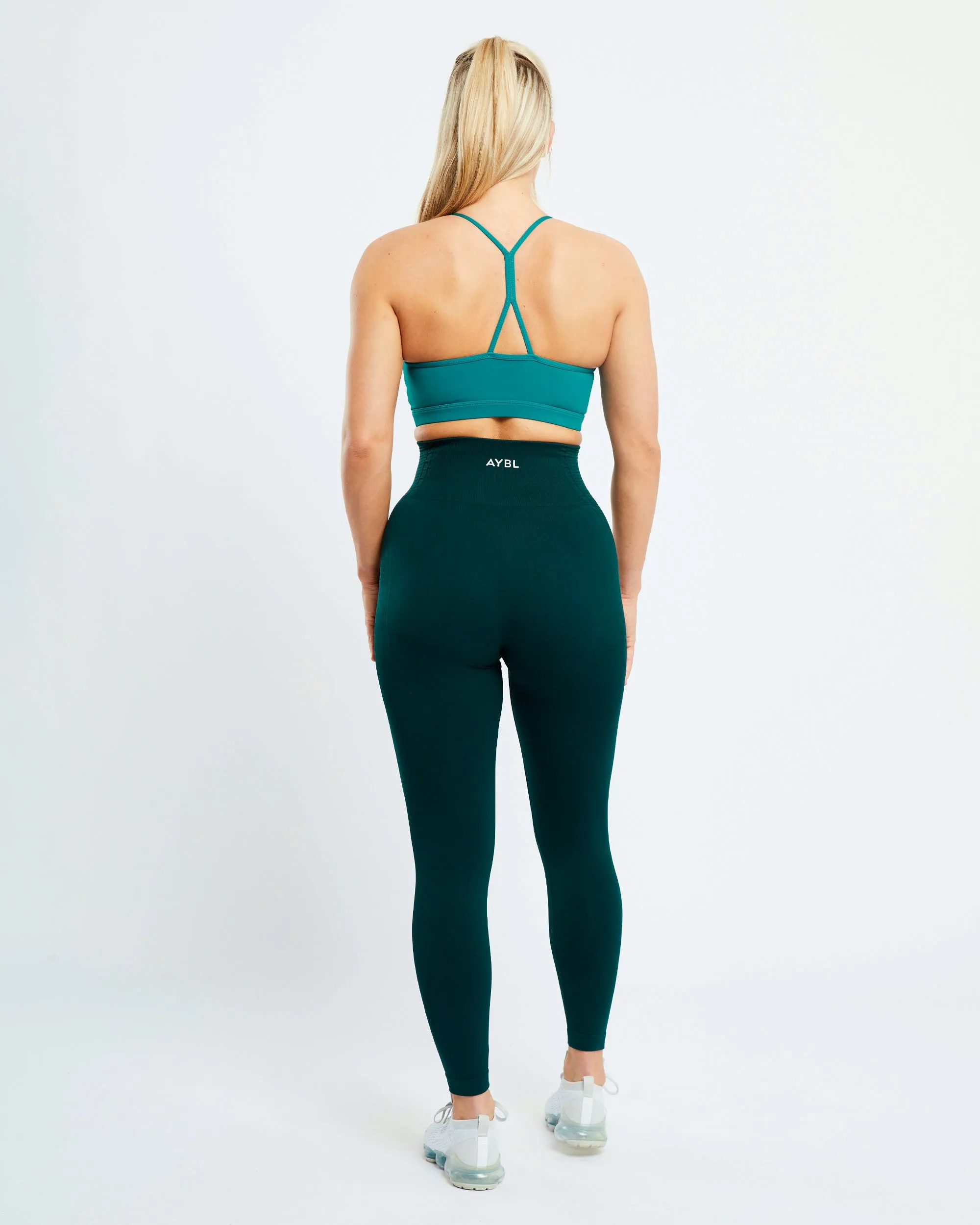 Essential Ruched Sports Bra - Teal sold by AYBL product image thumbnail 4