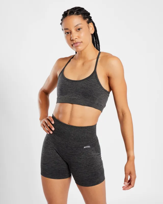 Revive Seamless Sports Bra - Black Marl sold by AYBL