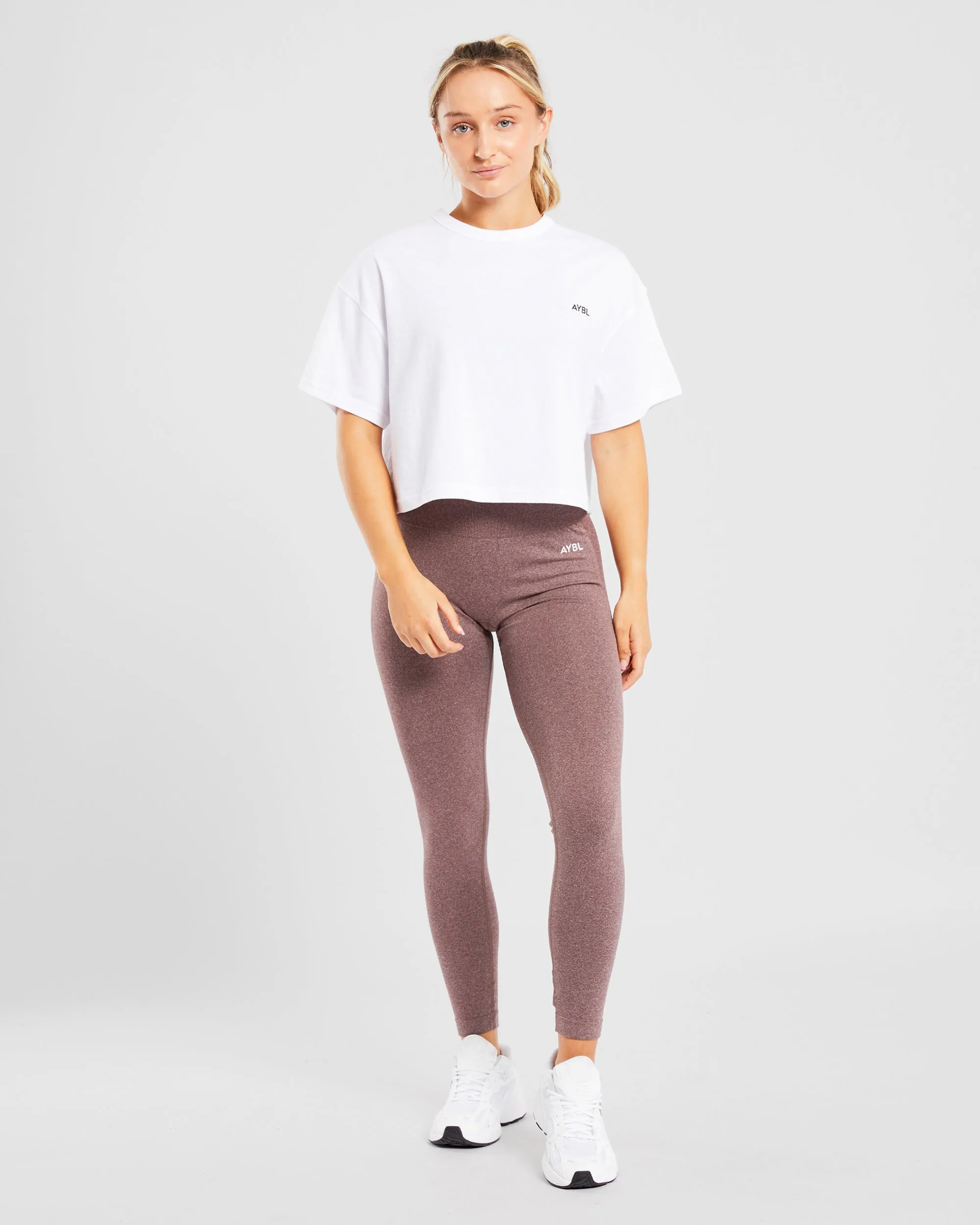 Essential Oversized Crop T Shirt - White sold by AYBL product image thumbnail 3