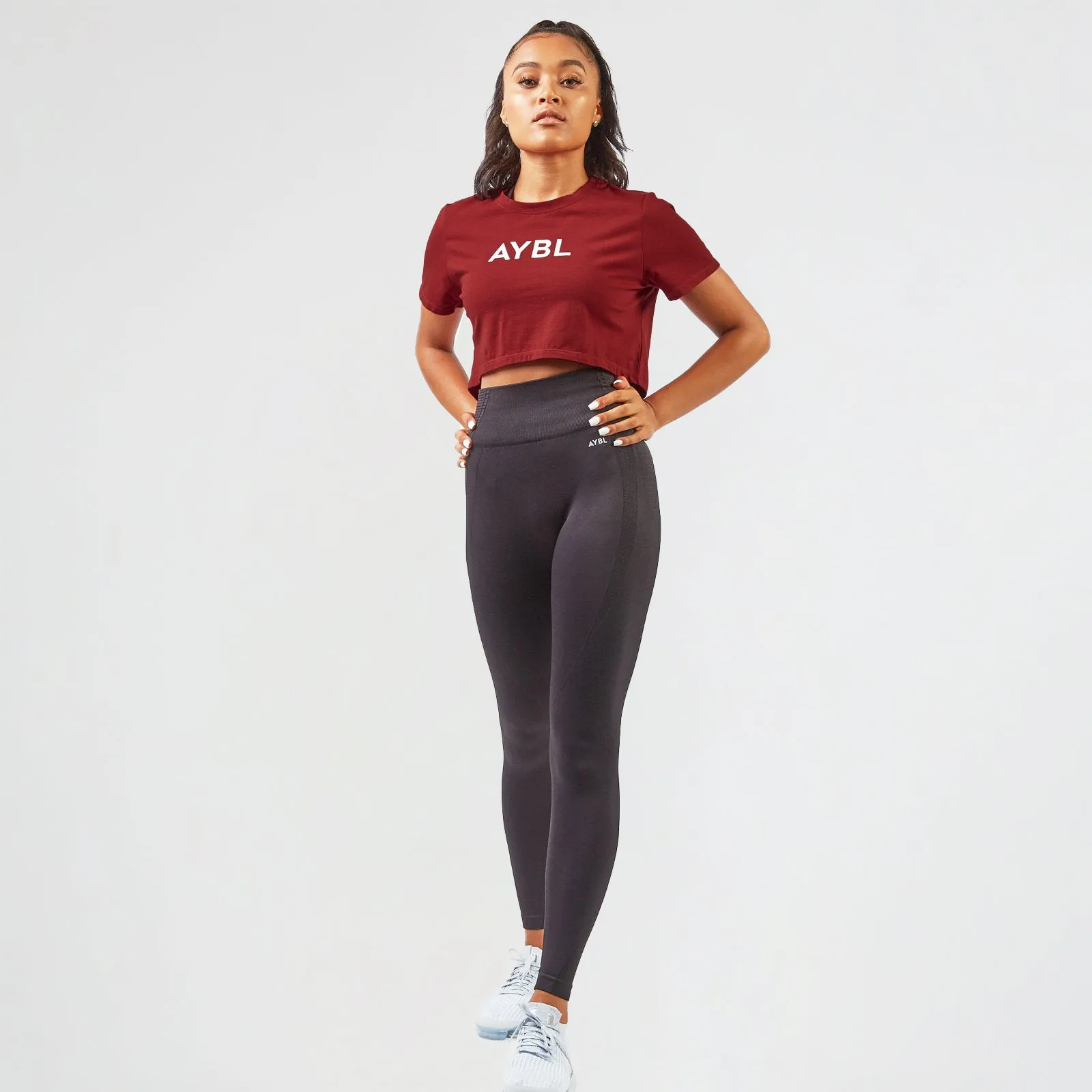 Crop T Shirt - Burgundy sold by AYBL product image thumbnail 3