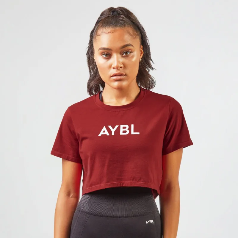 Crop T Shirt - Burgundy sold by AYBL