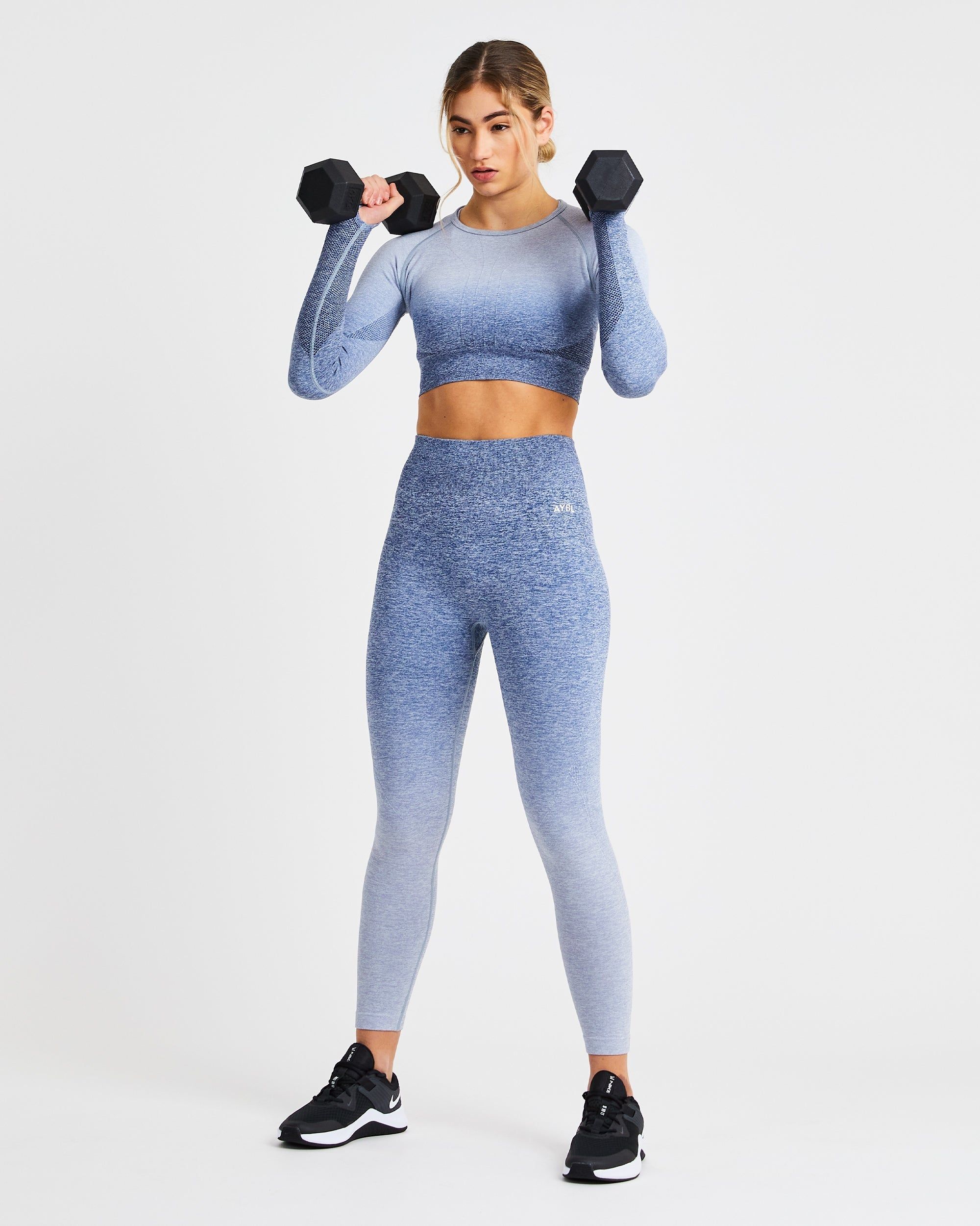 Pulse Ombré Seamless Leggings - Navy sold by AYBL product image thumbnail 5
