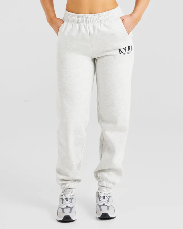 Varsity Graphic Oversized Joggers - Grey Marl sold by AYBL