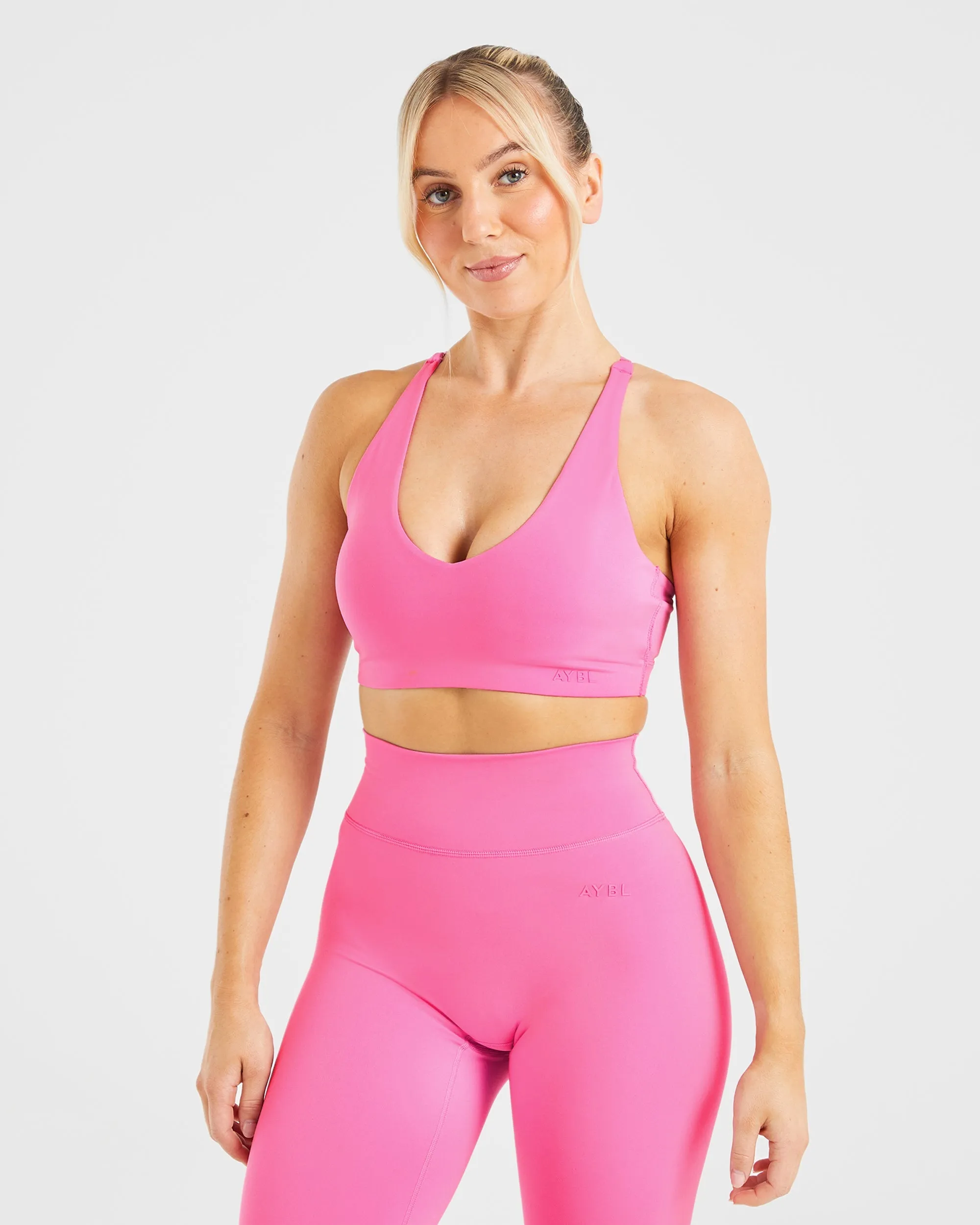 Staple Sports Bra - Summer Pink sold by AYBL