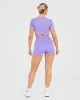 Staple Crop Top - Vibrant Violet sold by AYBL