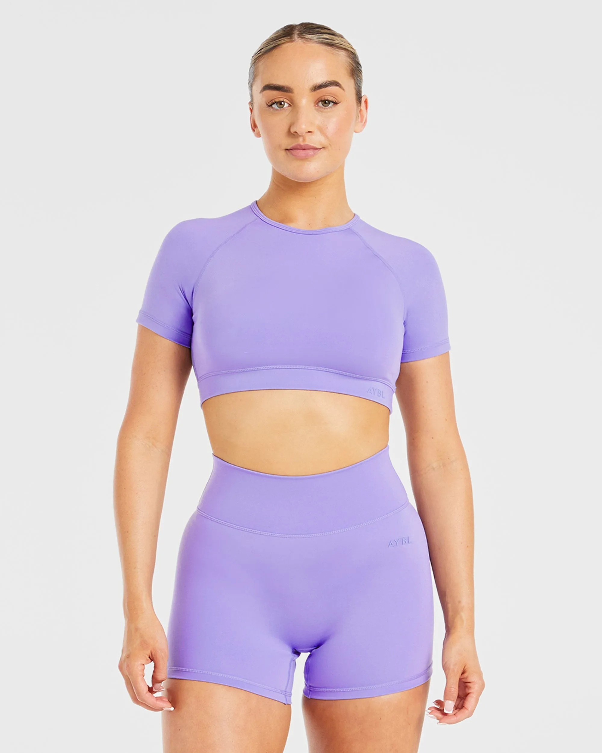 Staple Crop Top - Vibrant Violet sold by AYBL