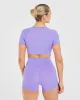 Staple Crop Top - Vibrant Violet sold by AYBL