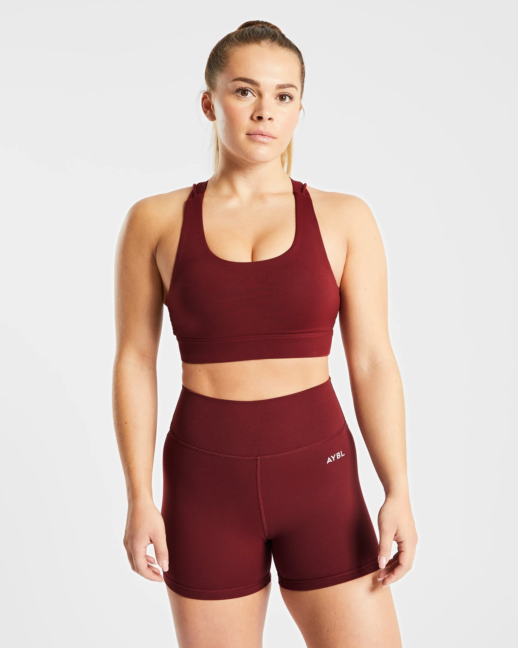 Core Sports Bra - Mauve Wine sold by AYBL