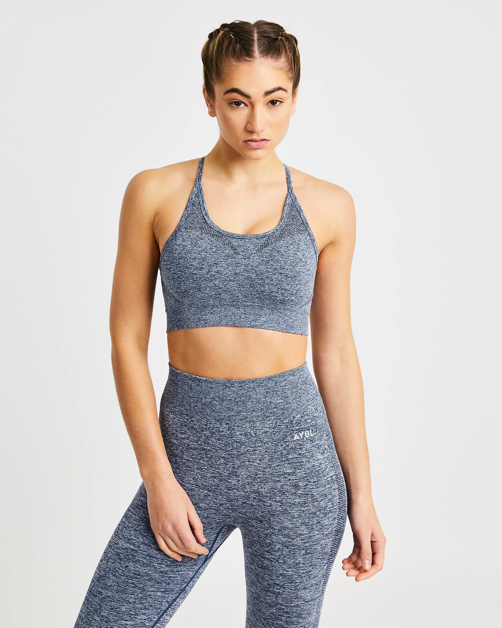 Motion Seamless Sports Bra - Navy sold by AYBL
