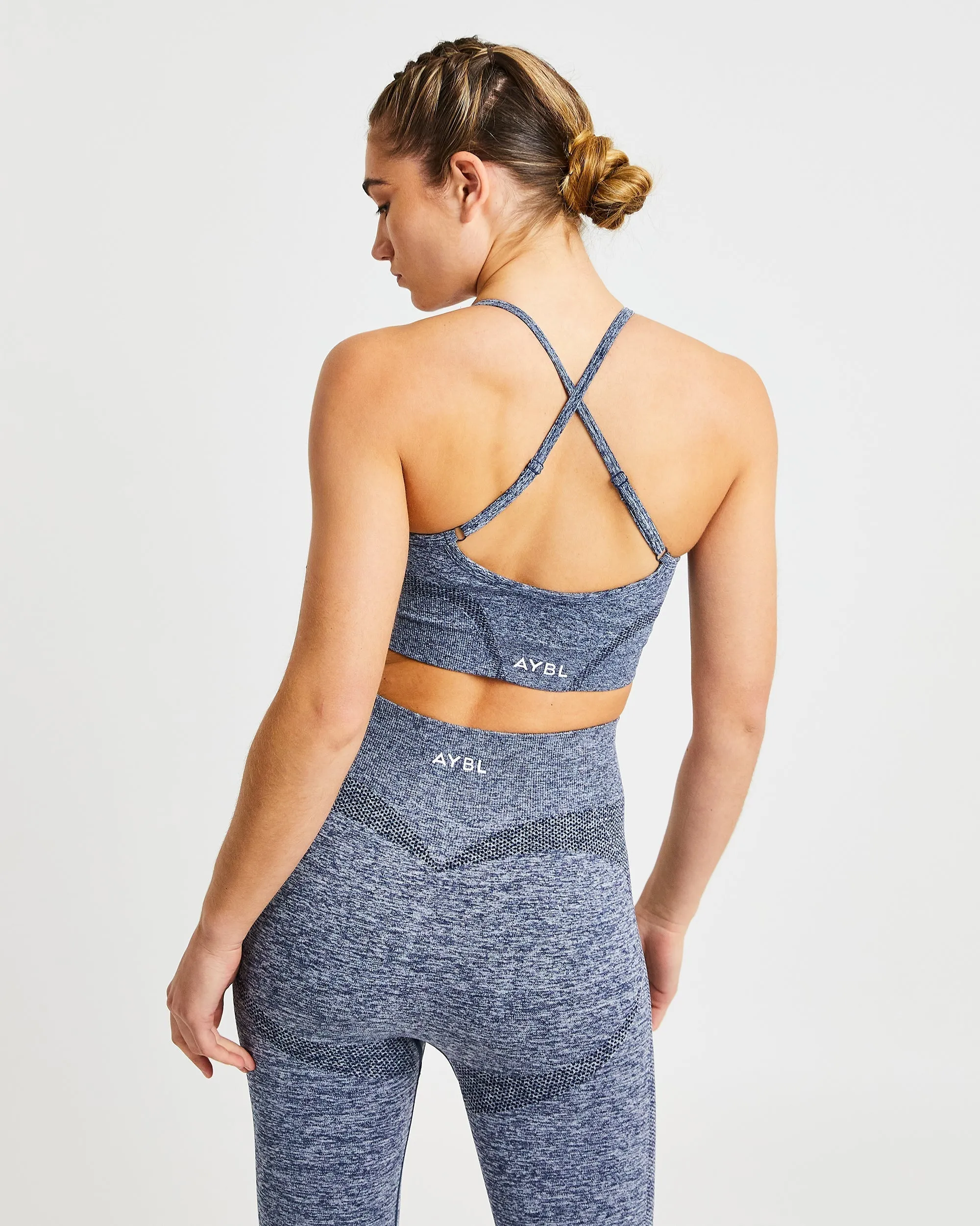 Motion Seamless Sports Bra - Navy sold by AYBL product image thumbnail 2