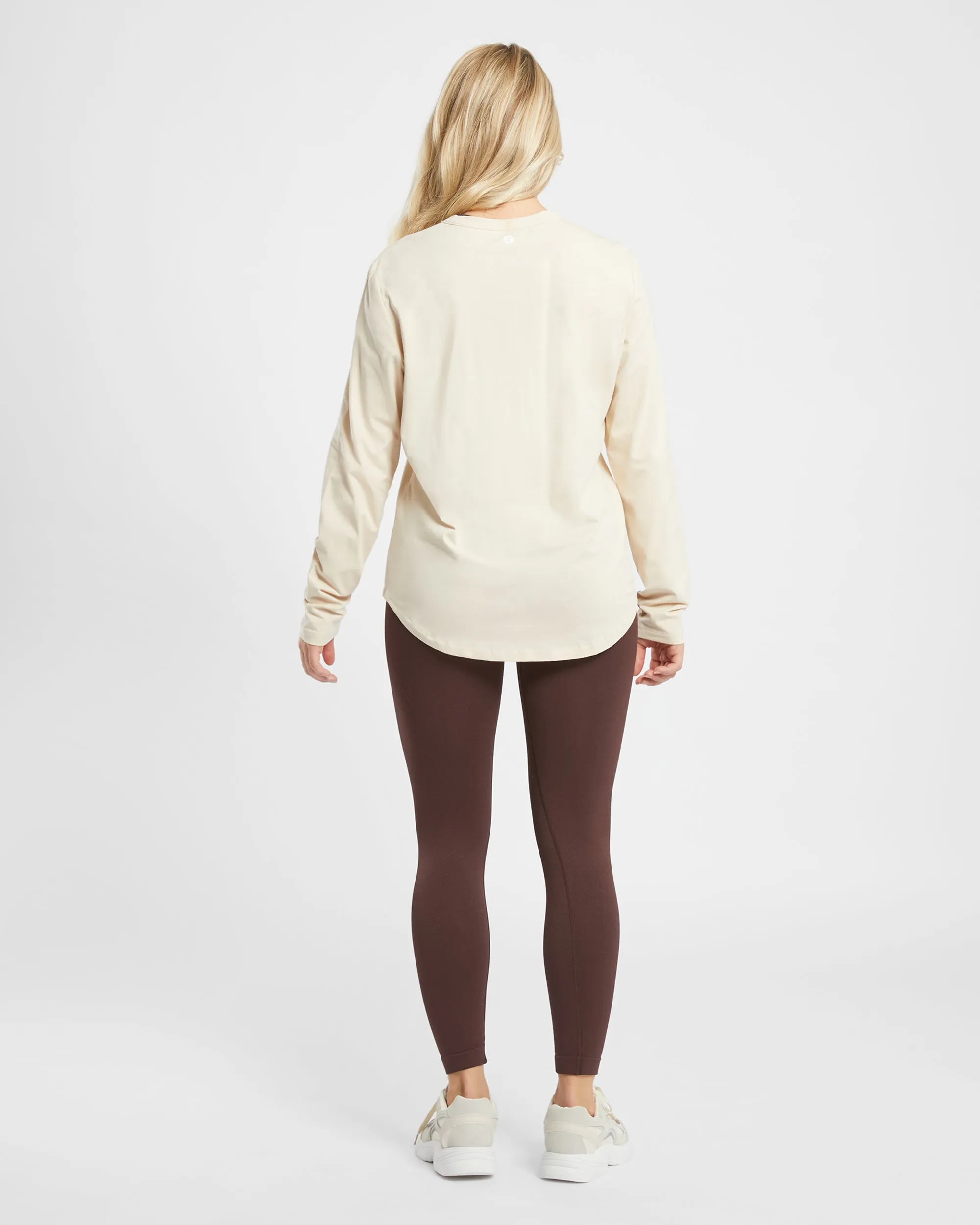 Everyday Relaxed Long Sleeve T Shirt - Cream sold by AYBL product image thumbnail 4