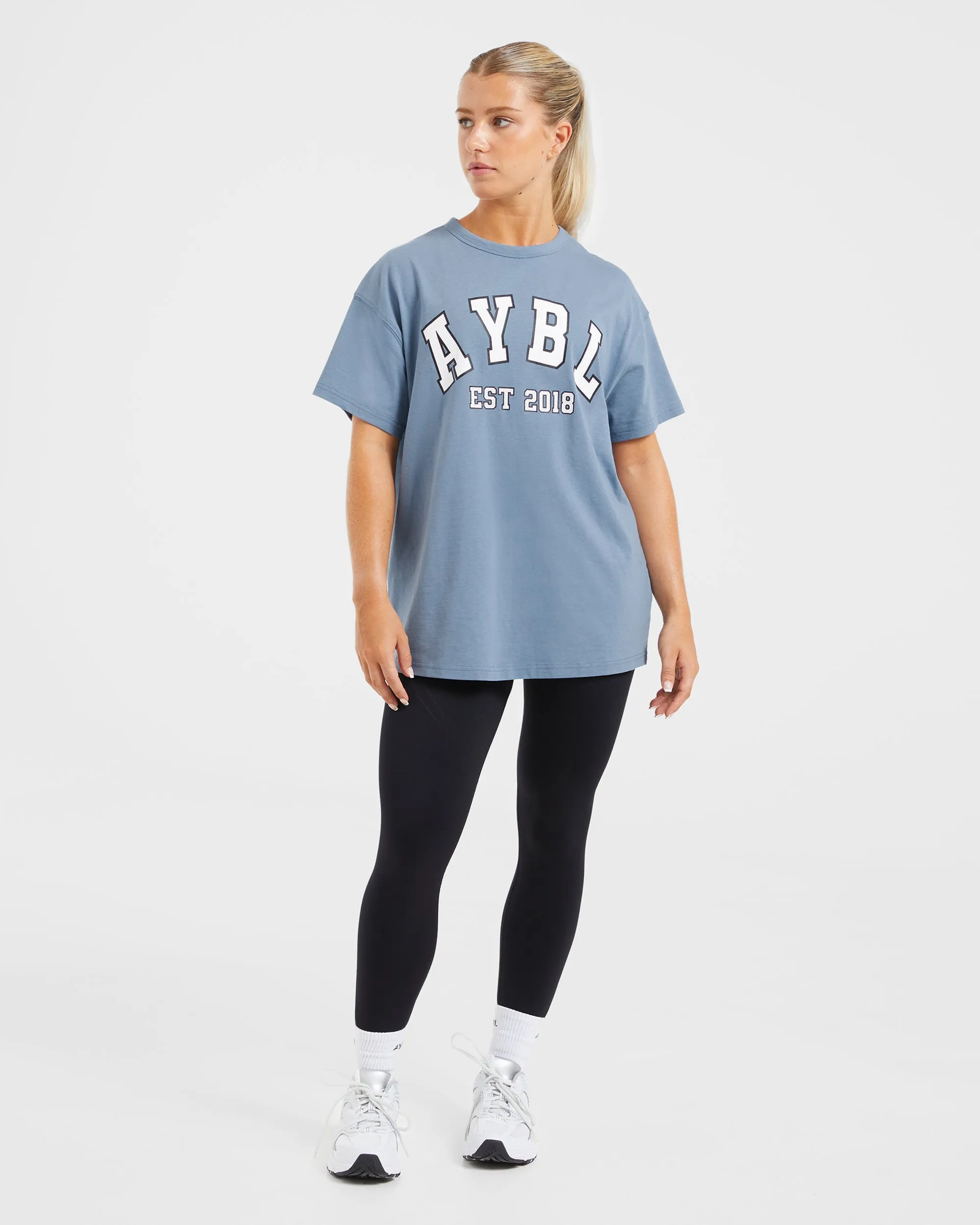 Varsity Oversized T Shirt - Blue sold by AYBL product image thumbnail 3