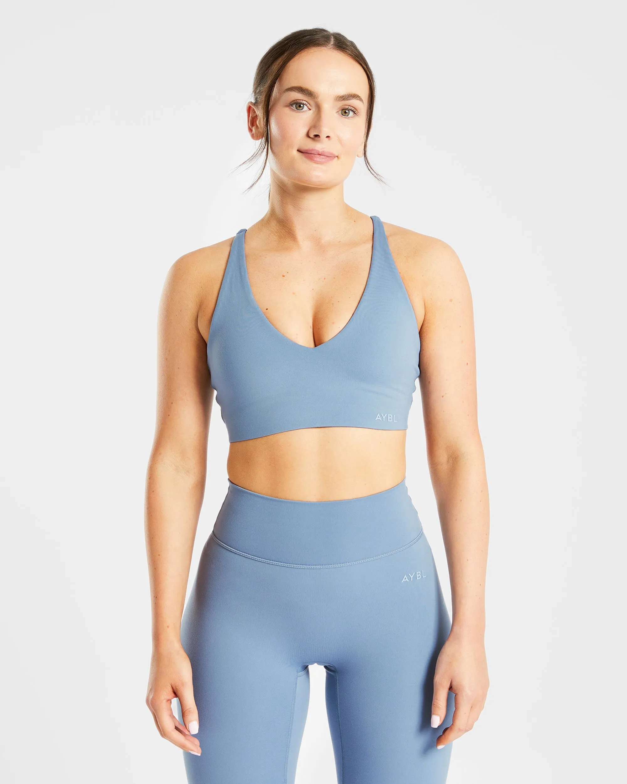 Staple Sports Bra - Slate Blue sold by AYBL
