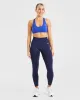 Essential Seamless Racer Back Sports Bra - Cobalt Blue sold by AYBL