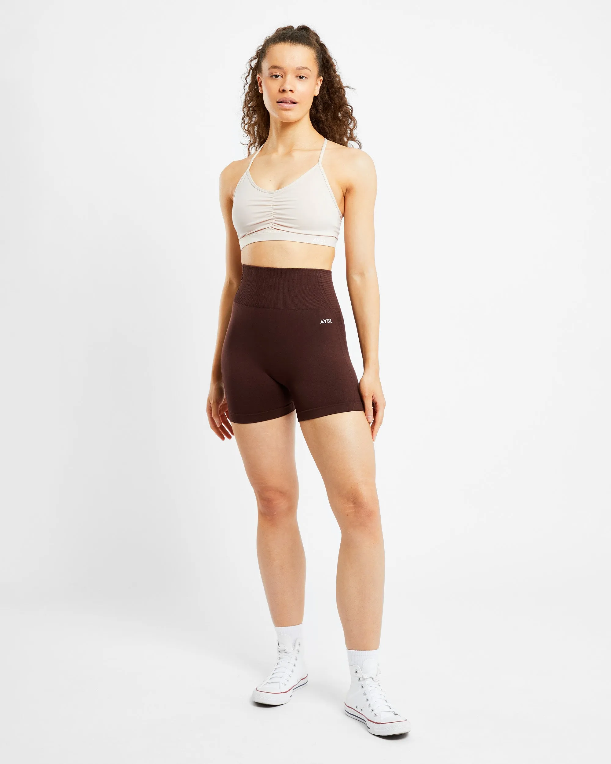 Essential Ruched Sports Bra - Beige sold by AYBL product image thumbnail 3
