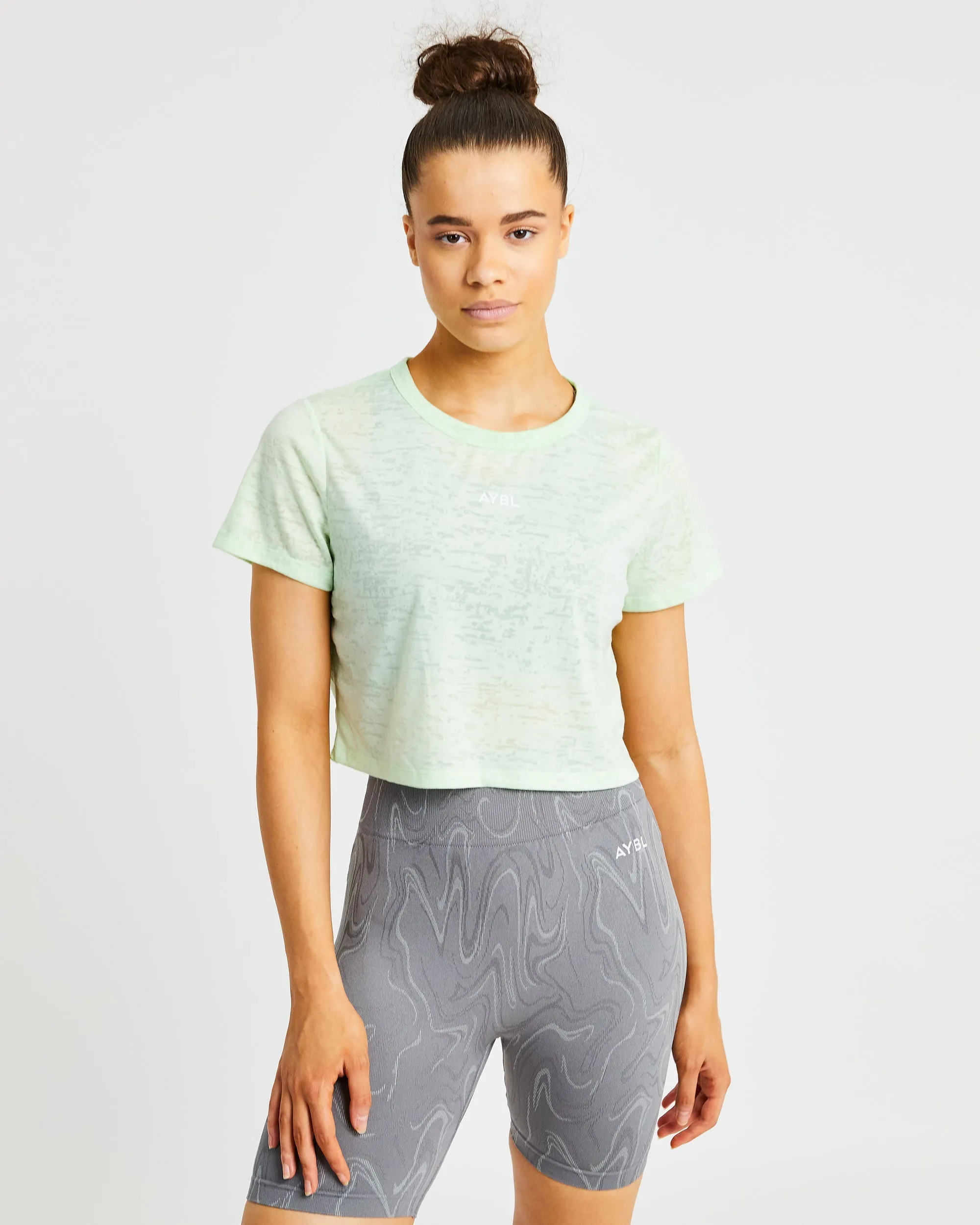 Velocity Crop T Shirt - Mint sold by AYBL