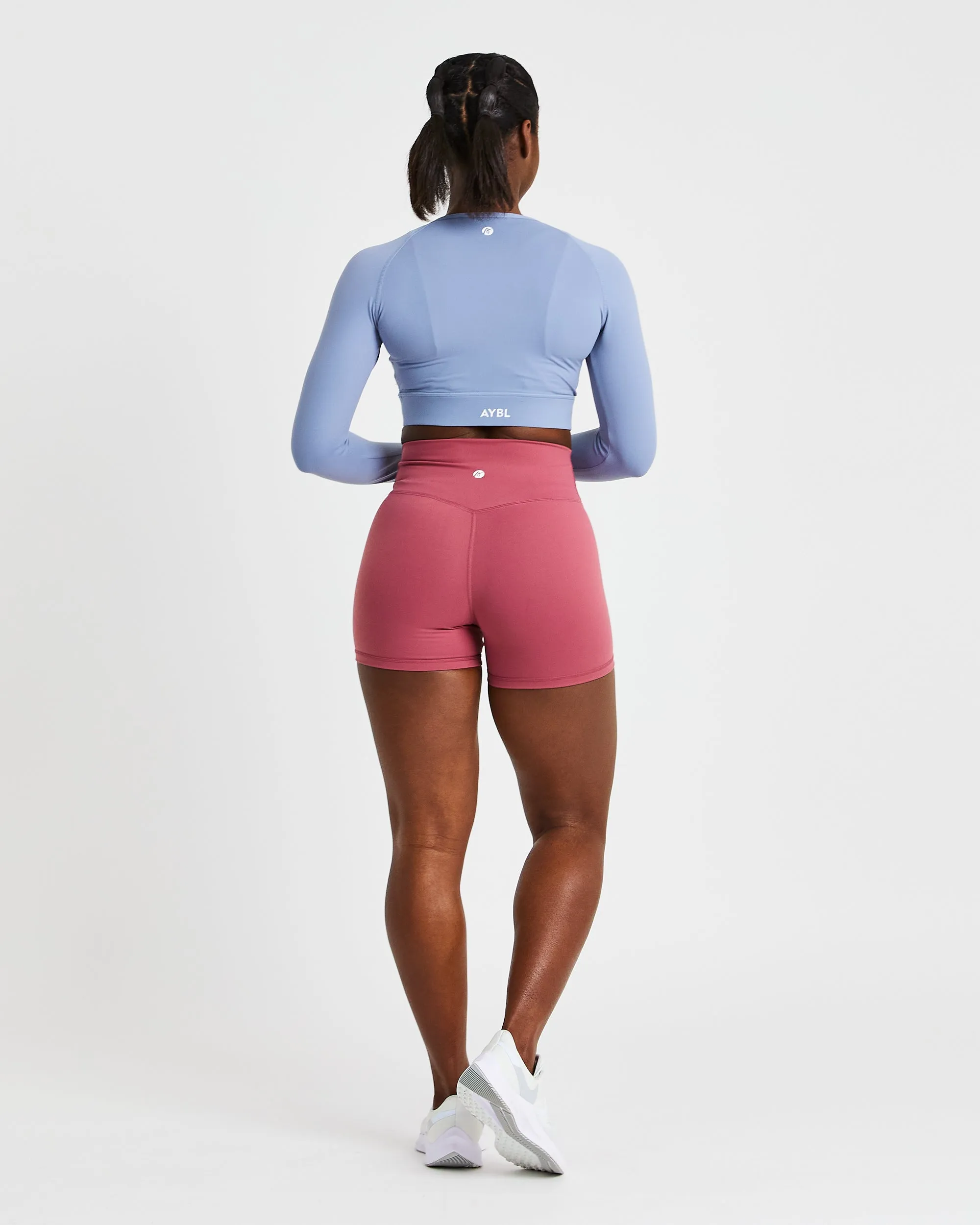 Core Long Sleeve Crop Top - Steel Blue sold by AYBL product image thumbnail 4