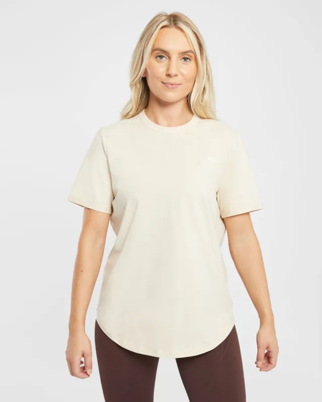 Everyday Relaxed T Shirt - Cream sold by AYBL