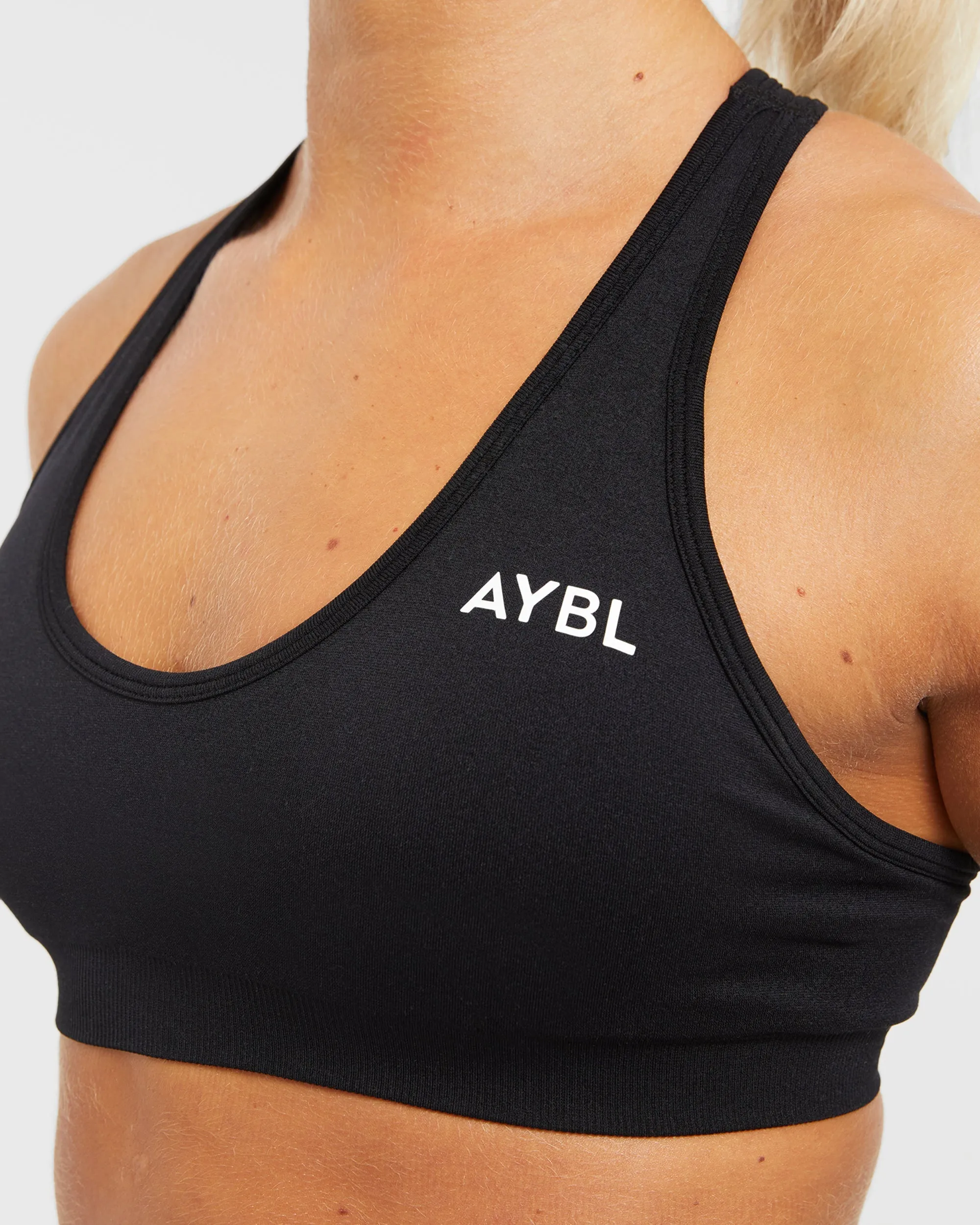 Essential Seamless Racer Back Sports Bra - Black sold by AYBL product image thumbnail 5