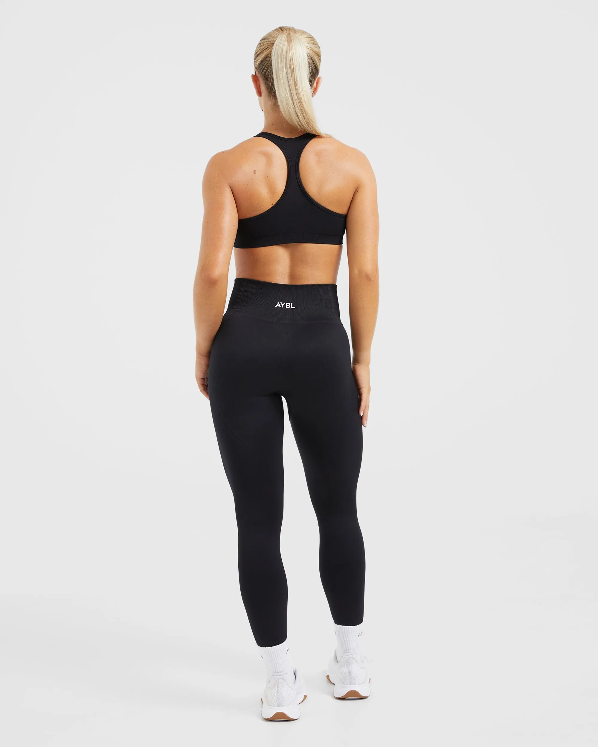 Essential Seamless Racer Back Sports Bra - Black sold by AYBL product image thumbnail 4