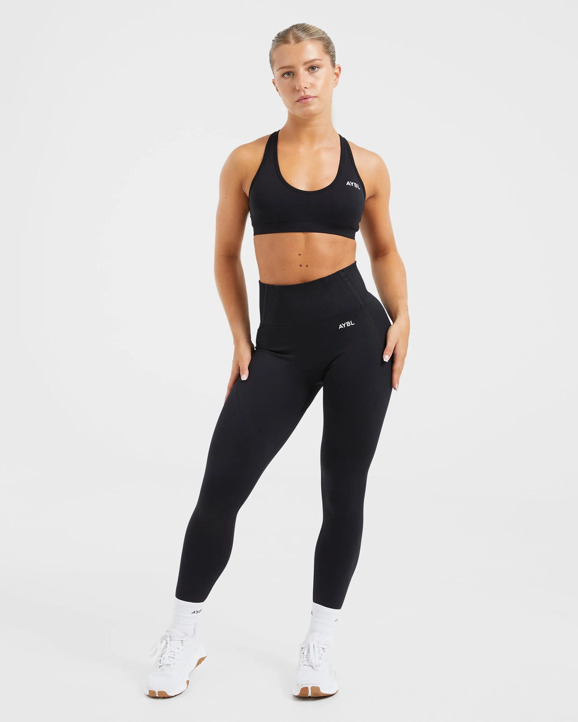 Essential Seamless Racer Back Sports Bra - Black sold by AYBL product image thumbnail 3