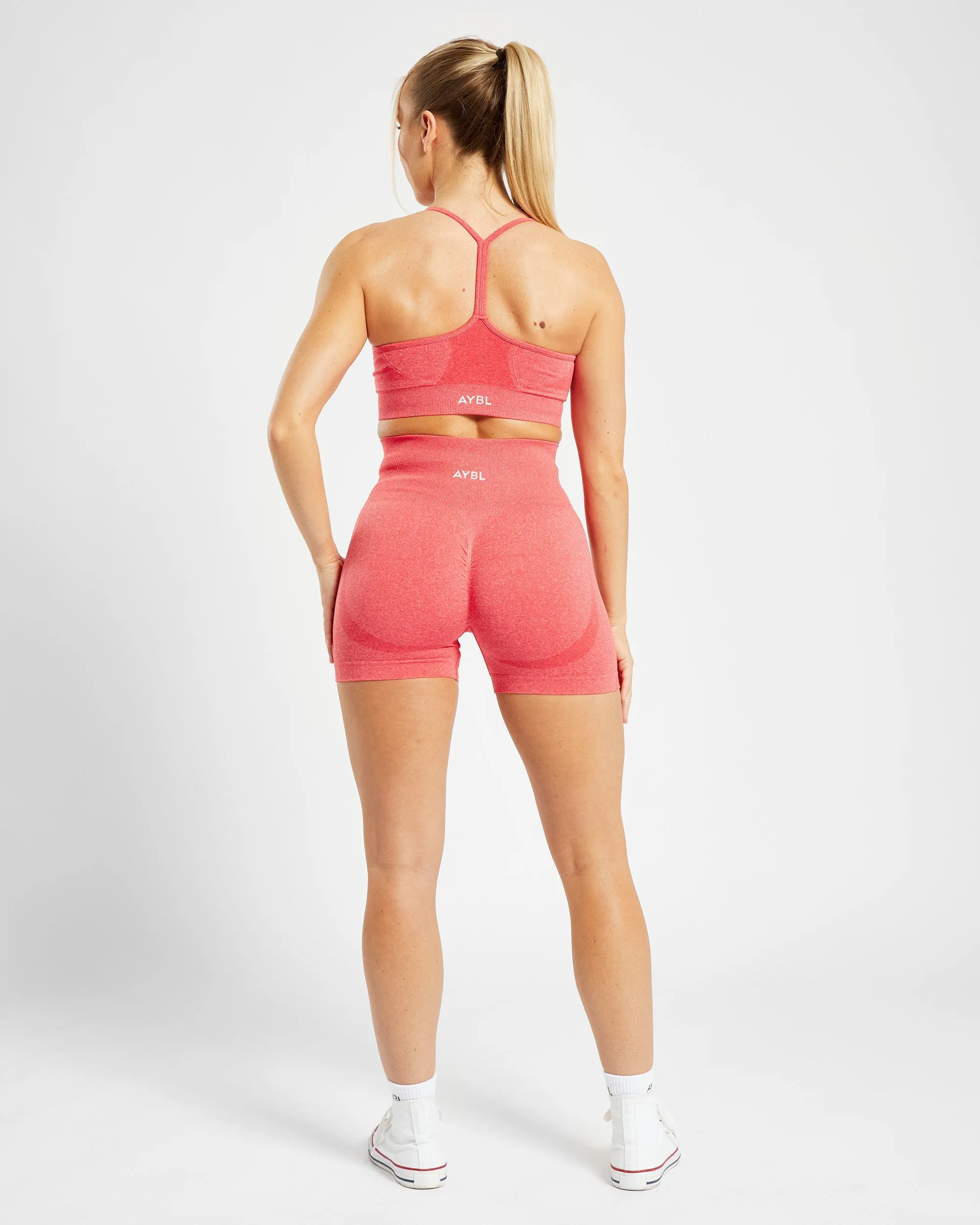 Empower Seamless Sports Bra - Coral Red Marl sold by AYBL product image thumbnail 4