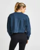 Oversized Crop Jumper - Navy sold by AYBL