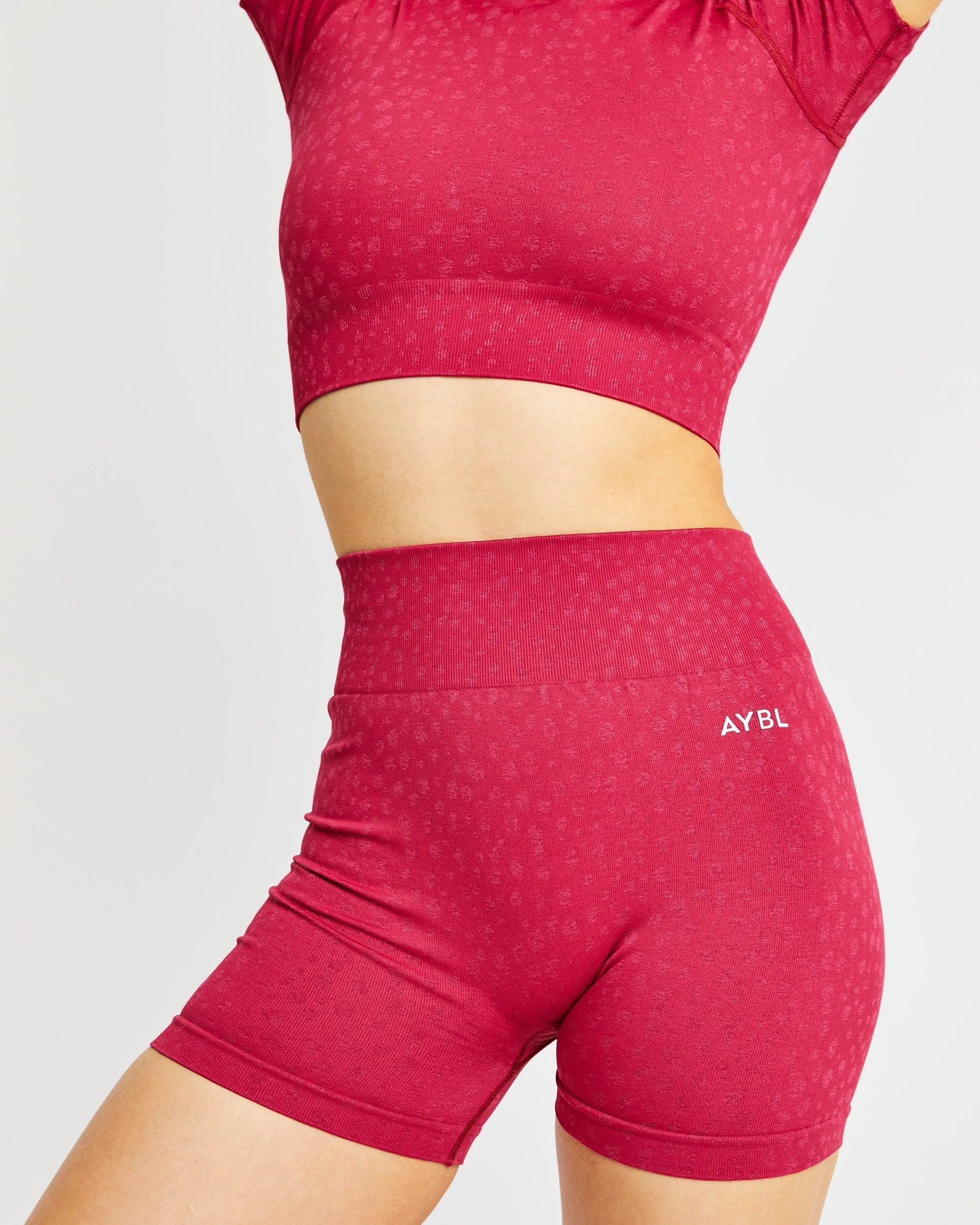 Evolve Speckle Seamless Crop Top - Raspberry sold by AYBL product image thumbnail 5