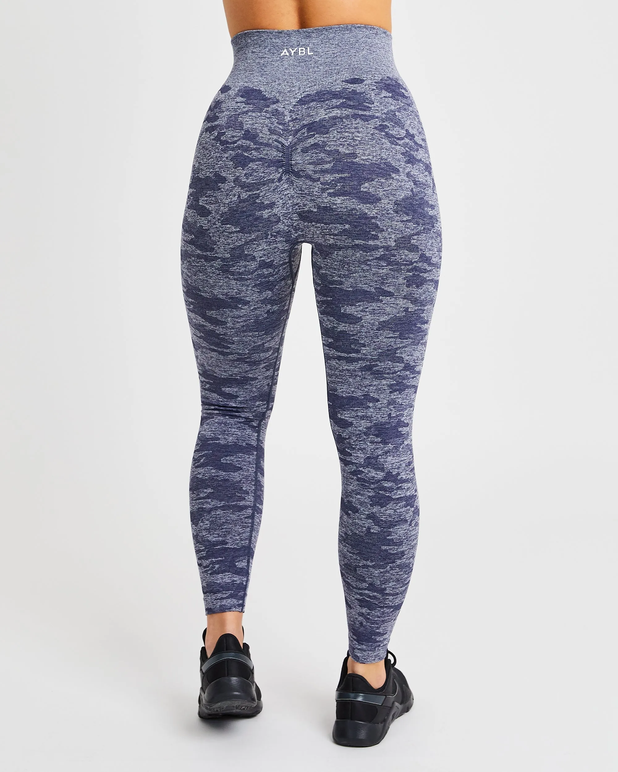 Evolve Camo Seamless Leggings - Navy sold by AYBL product image thumbnail 2