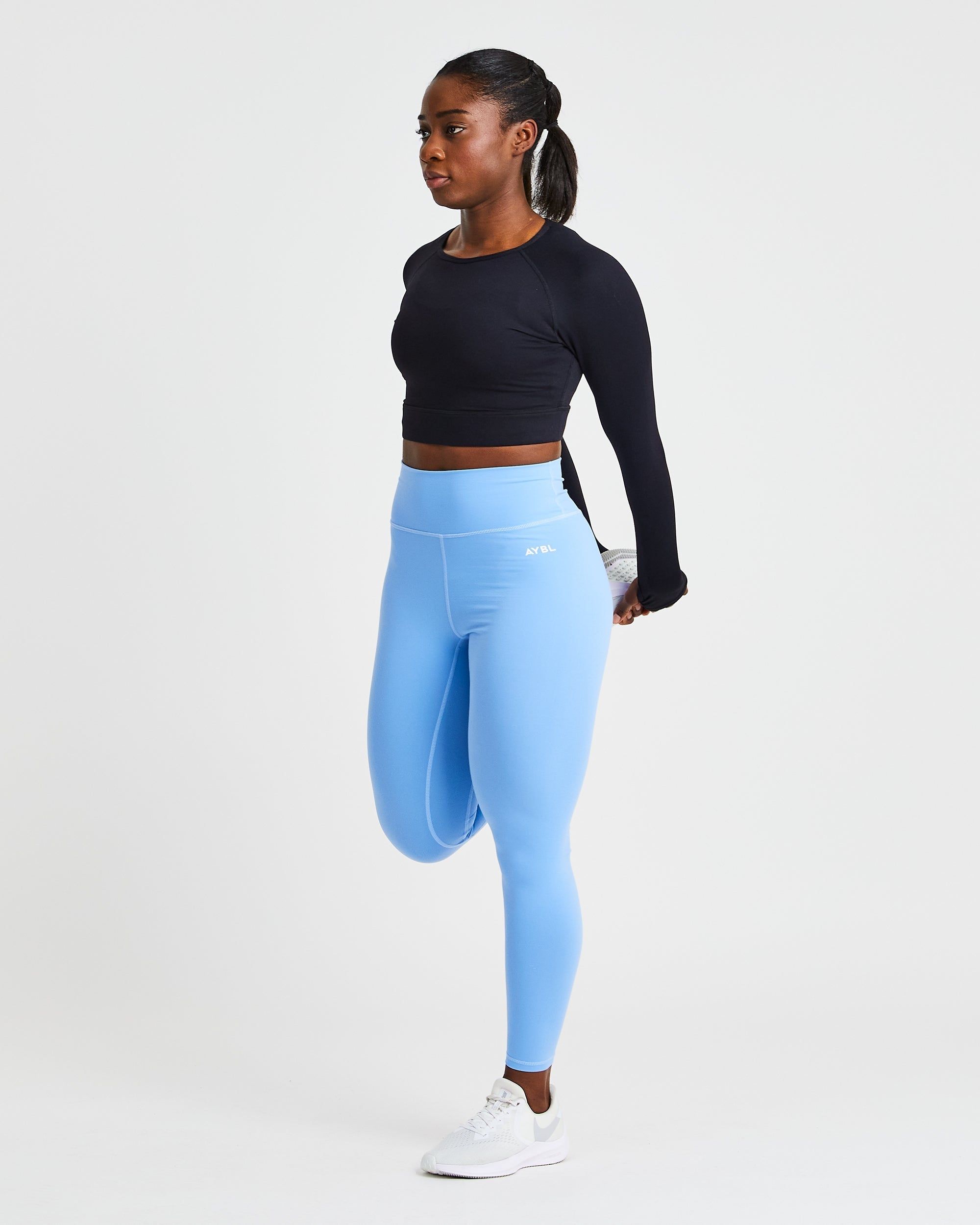 Core Long Sleeve Crop Top - Black sold by AYBL product image thumbnail 3