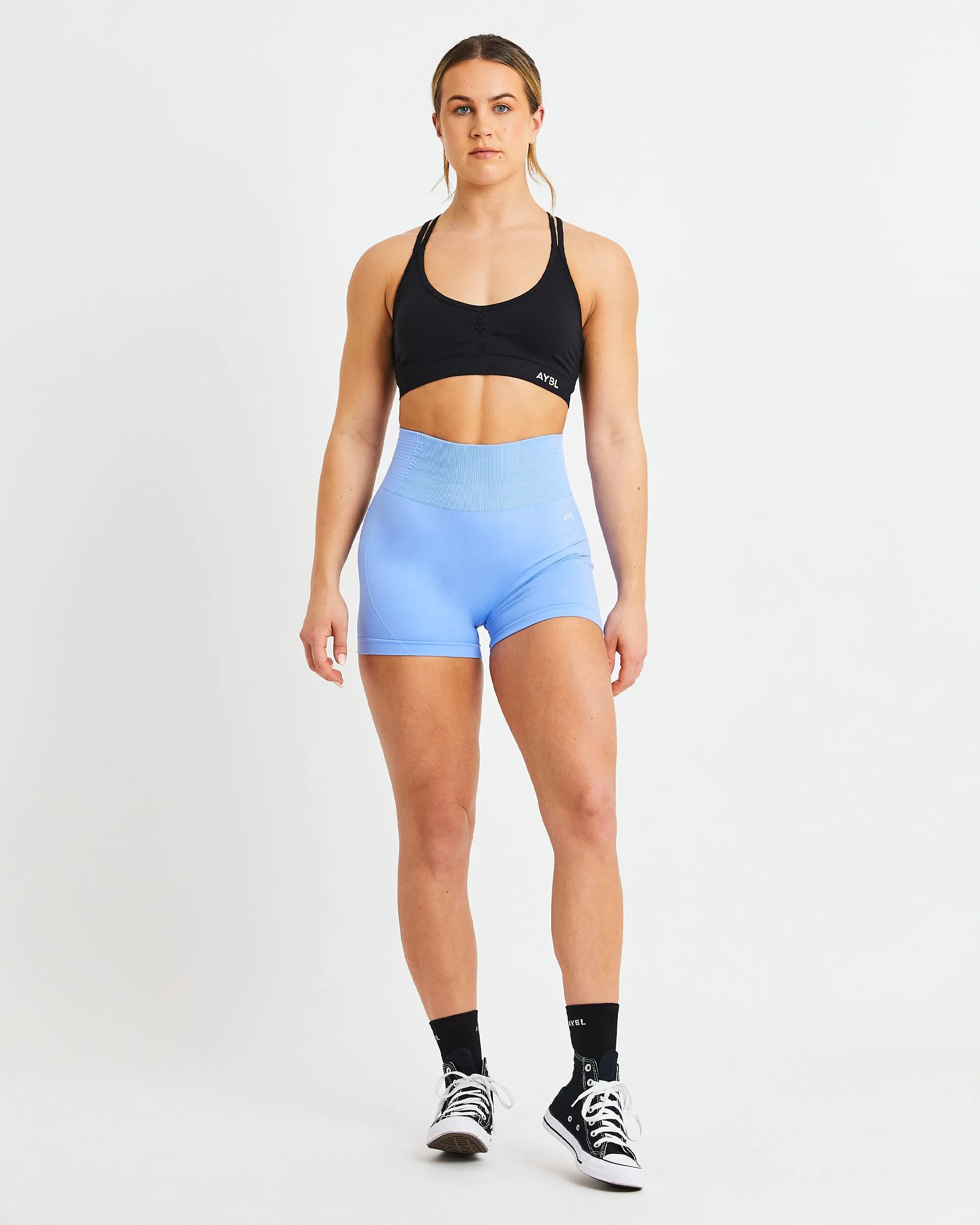 Essential Seamless Strappy Sports Bra - Black sold by AYBL product image thumbnail 3