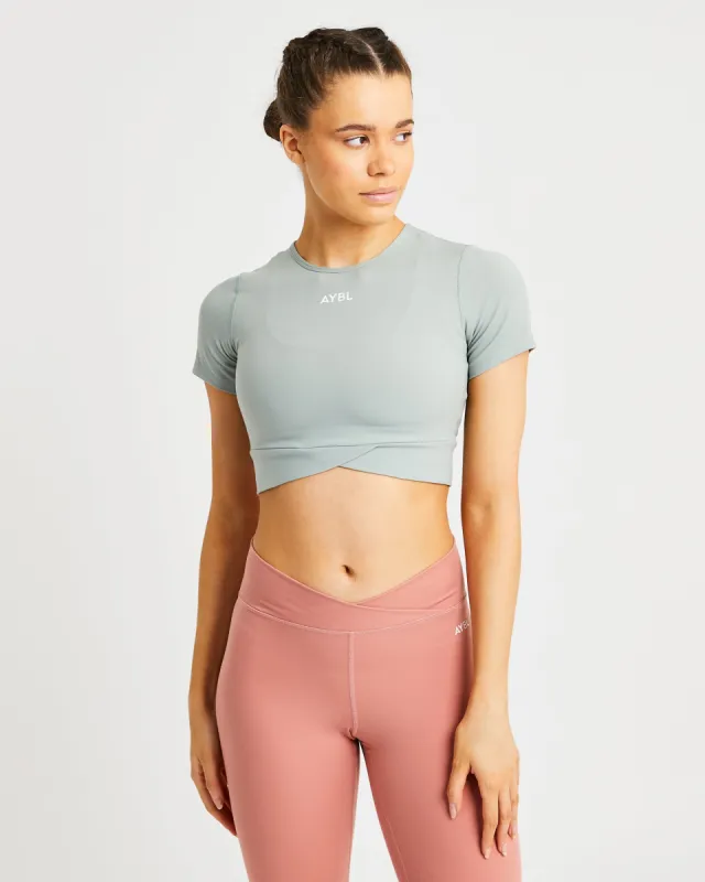 Flow Crop Top - Pistachio Green sold by AYBL