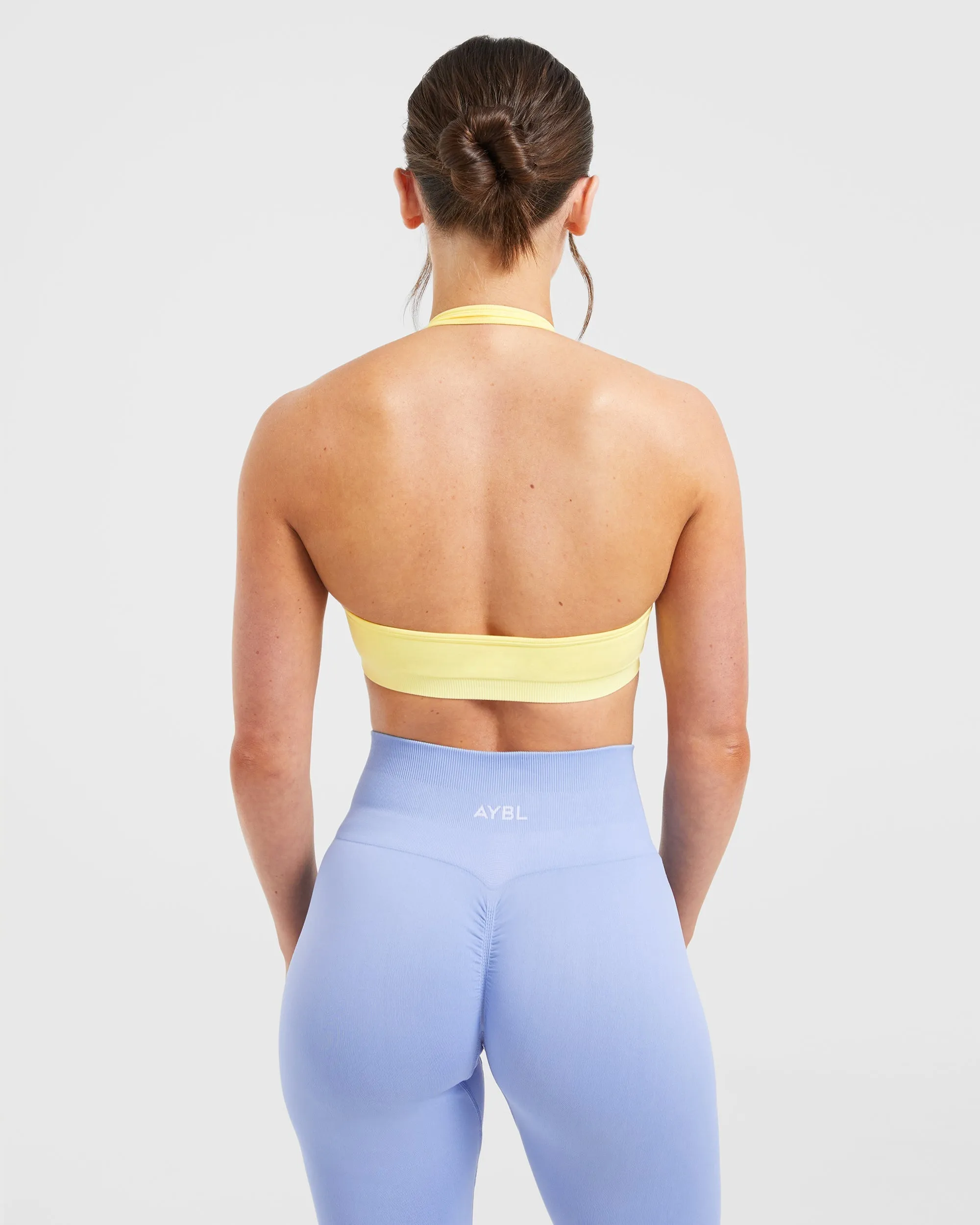 Essential Seamless Halterneck Sports Bra - Yellow sold by AYBL product image thumbnail 2