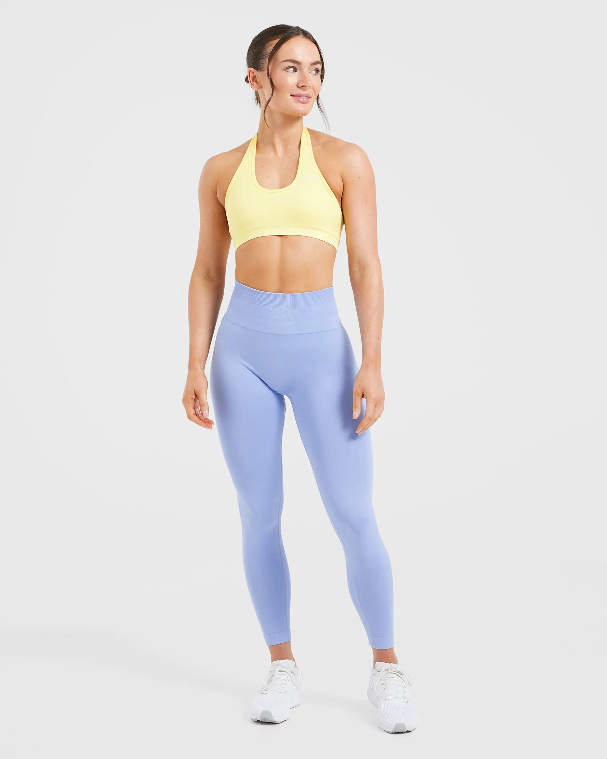 Essential Seamless Halterneck Sports Bra - Yellow sold by AYBL product image thumbnail 3