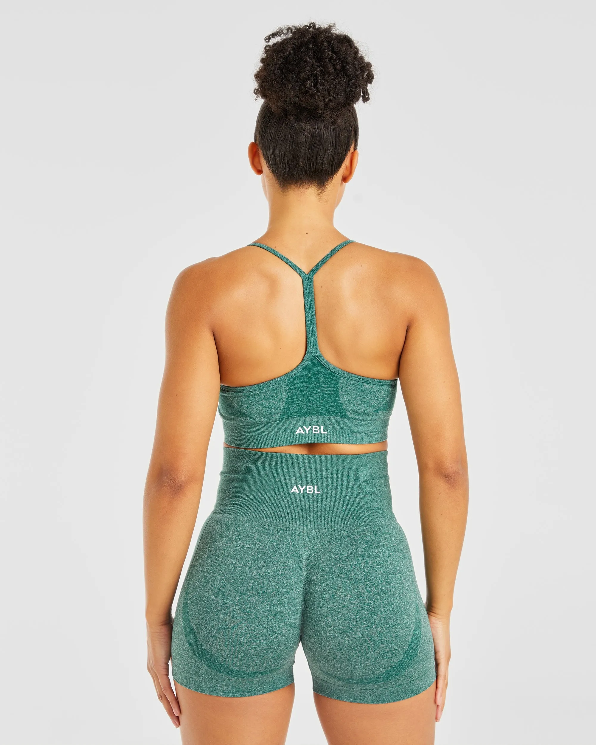 Empower Seamless Sports Bra - Forest Green Marl sold by AYBL product image thumbnail 2