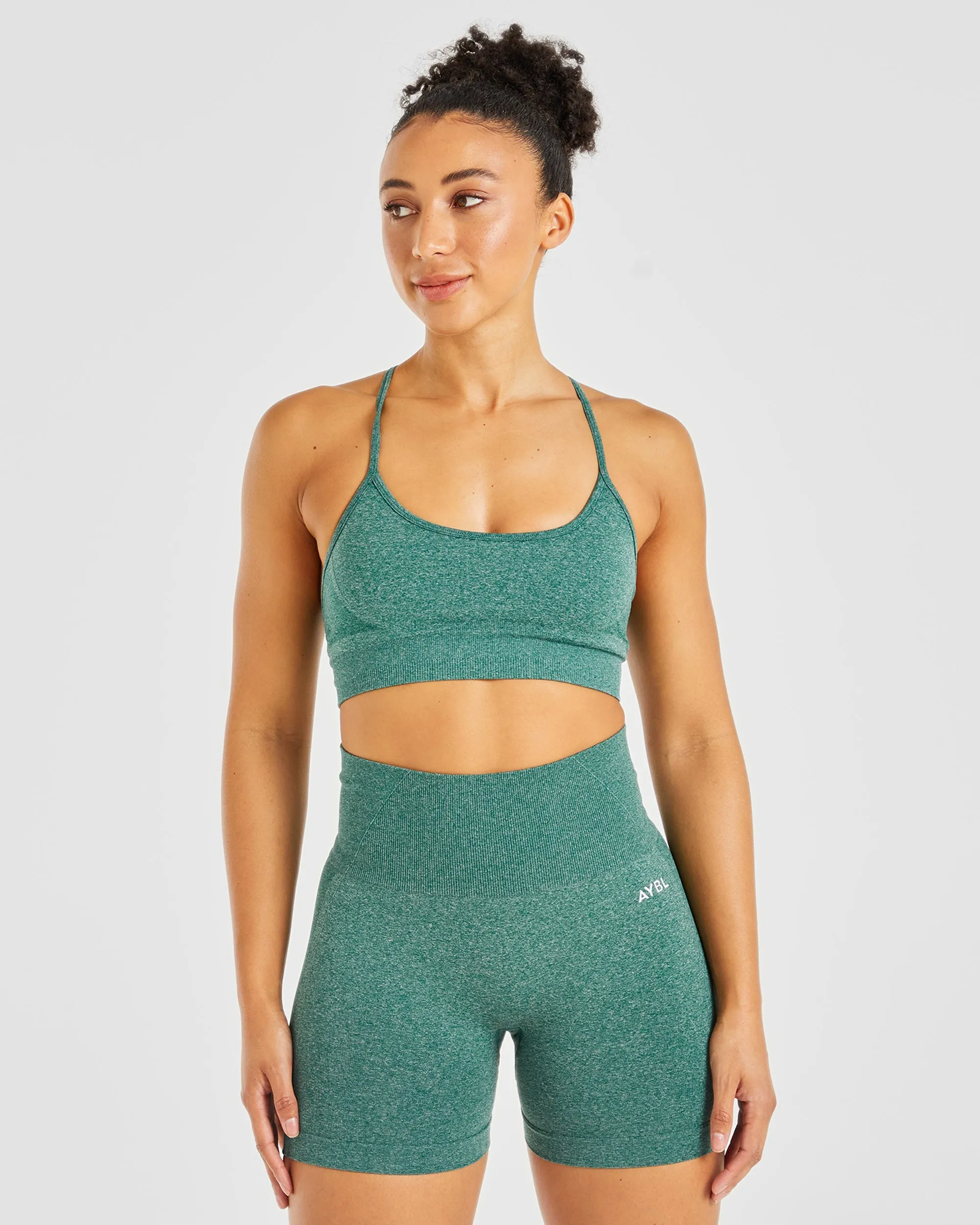 Empower Seamless Sports Bra - Forest Green Marl sold by AYBL